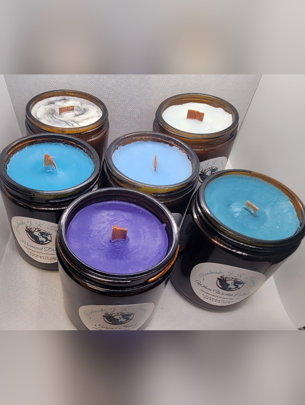 Artisan Vegan Soy Wax 8 Oz Candle Apothecary Jar Various Scents - Picture 7 of 8